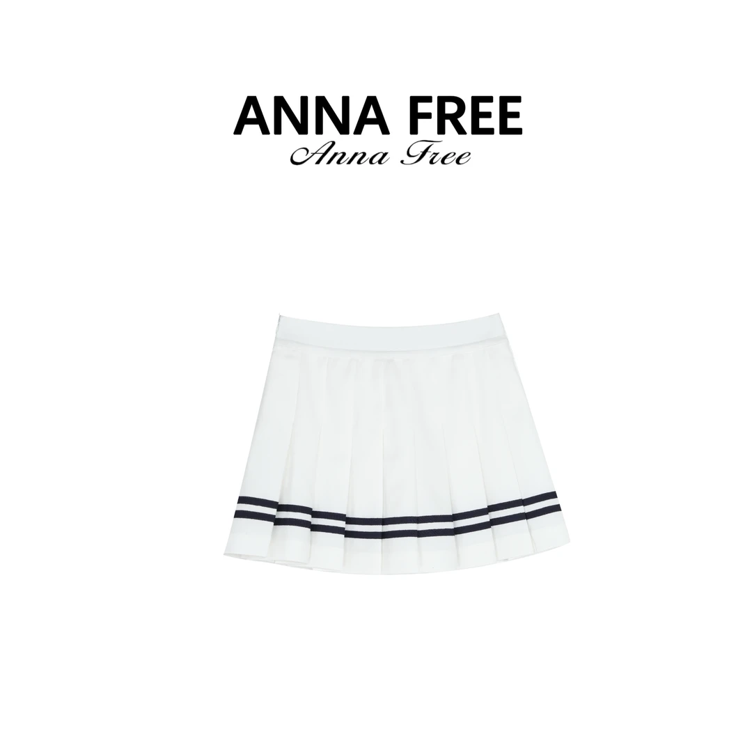 ANNA FREE 新款学院风百搭时尚百褶短裙半身裙褶皱ZCS25194