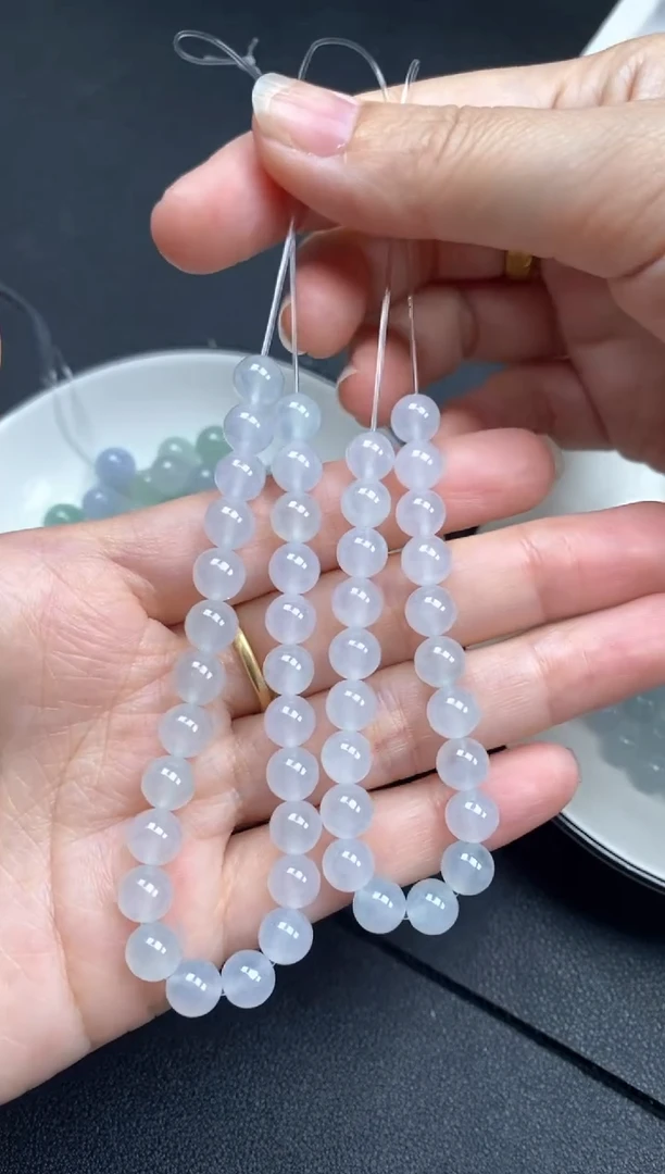 颈饰未镶嵌翡翠C****^雪欣散珠定制diy