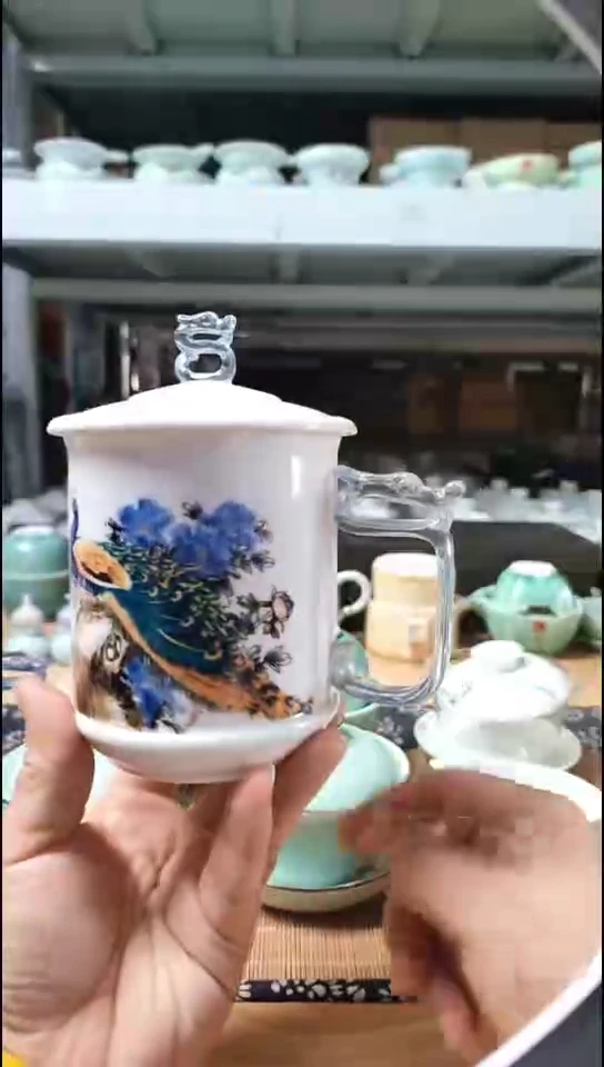 骨瓷手绘杯高9口径8（默认微瑕）