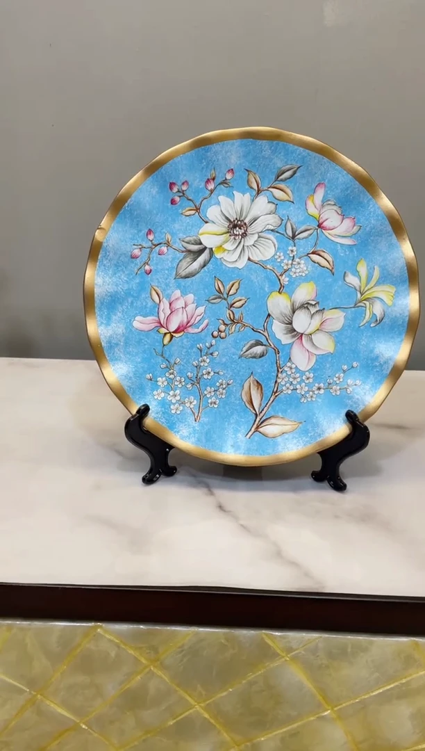 陶瓷玉兰花盘（053）