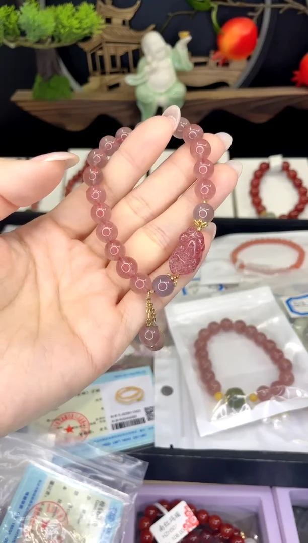 【闪购商品】石英质玉手链合金手链