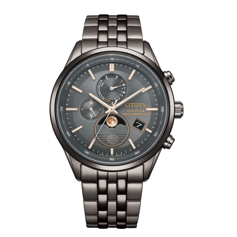 Citizen/西铁城BY1035-56LBY1037-51H光动能电波腕表月相款式男士