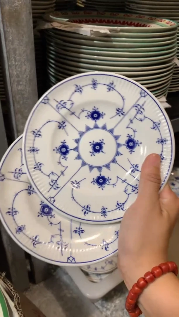 瓷片陶瓷原单CC119餐具2个6寸