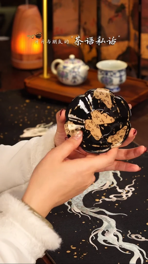 【闪购商品】伴斤茶舍   黑白   蝴蝶    杯垫