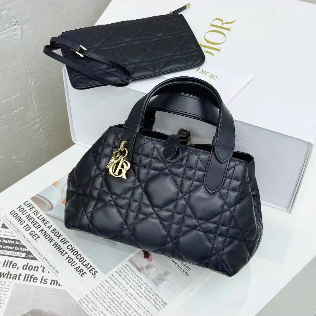 未使用 DIOR/迪奥 7姐专场/黑金小号toujours托特包 土著