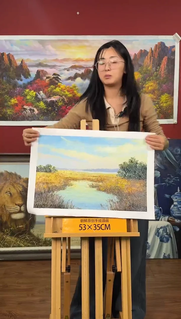 油画【63号】约53*35cm丨朝鲜原创纯手绘孤品油画丨顺丰包邮
