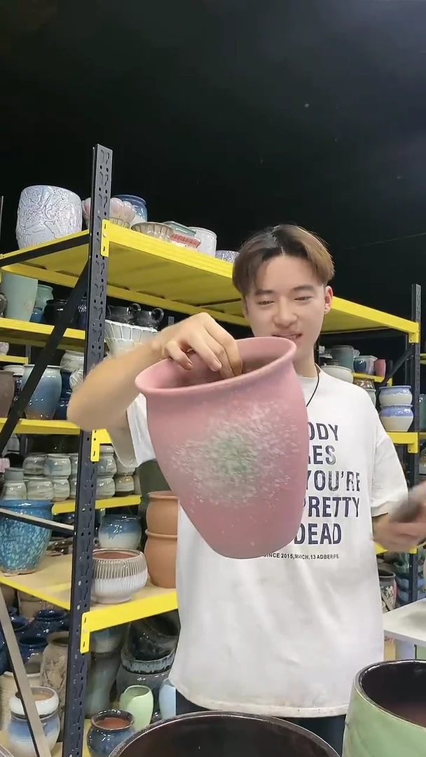 宜兴紫砂粗陶花盆