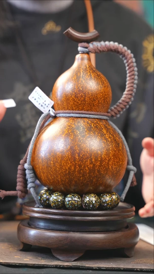 【闪购商品】YK157大漆酒葫芦不包手串及旋转底座