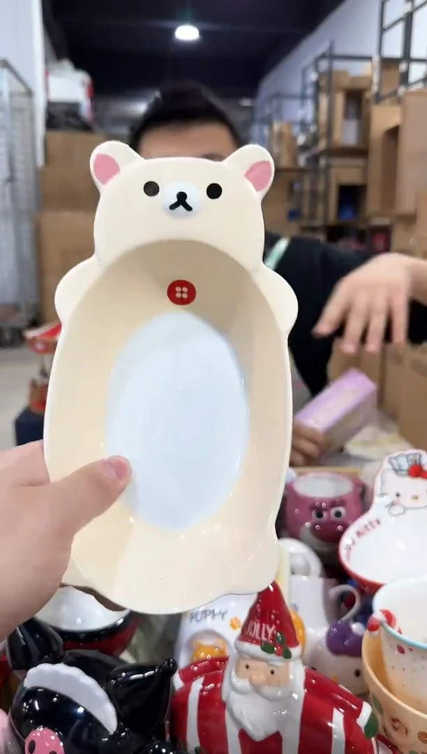 瓷片原盒熊妹大肚碗