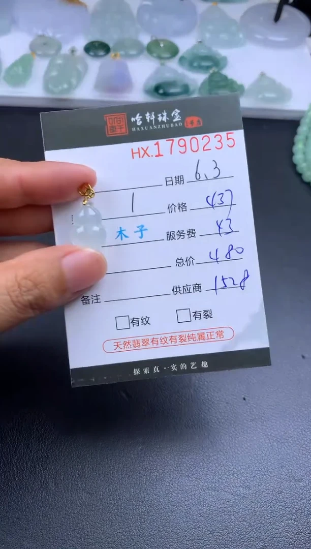翡翠挂件未镶嵌哈轩 挂件1