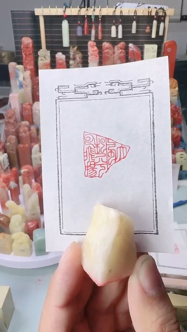 寿山石其他老挝石芙蓉料原石【大风起兮云飞扬】成品闲章