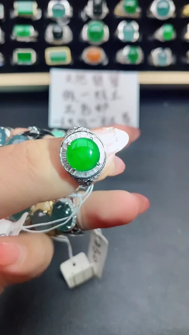 【闪购商品】翡翠戒指银S925镶嵌121212