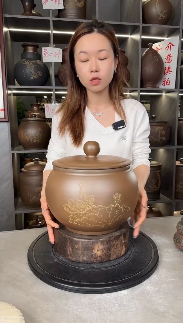 【闪购商品】罐本陶手作坭兴陶4-5斤装茶叶罐手工痕迹