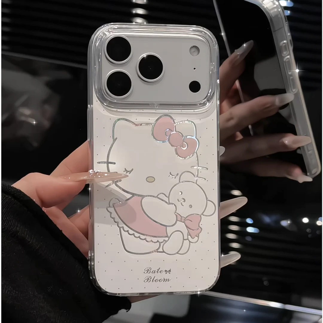 kt贴贴熊适用苹果17pro手机壳16PM华为羽纱imd小米15小众荣耀oppo