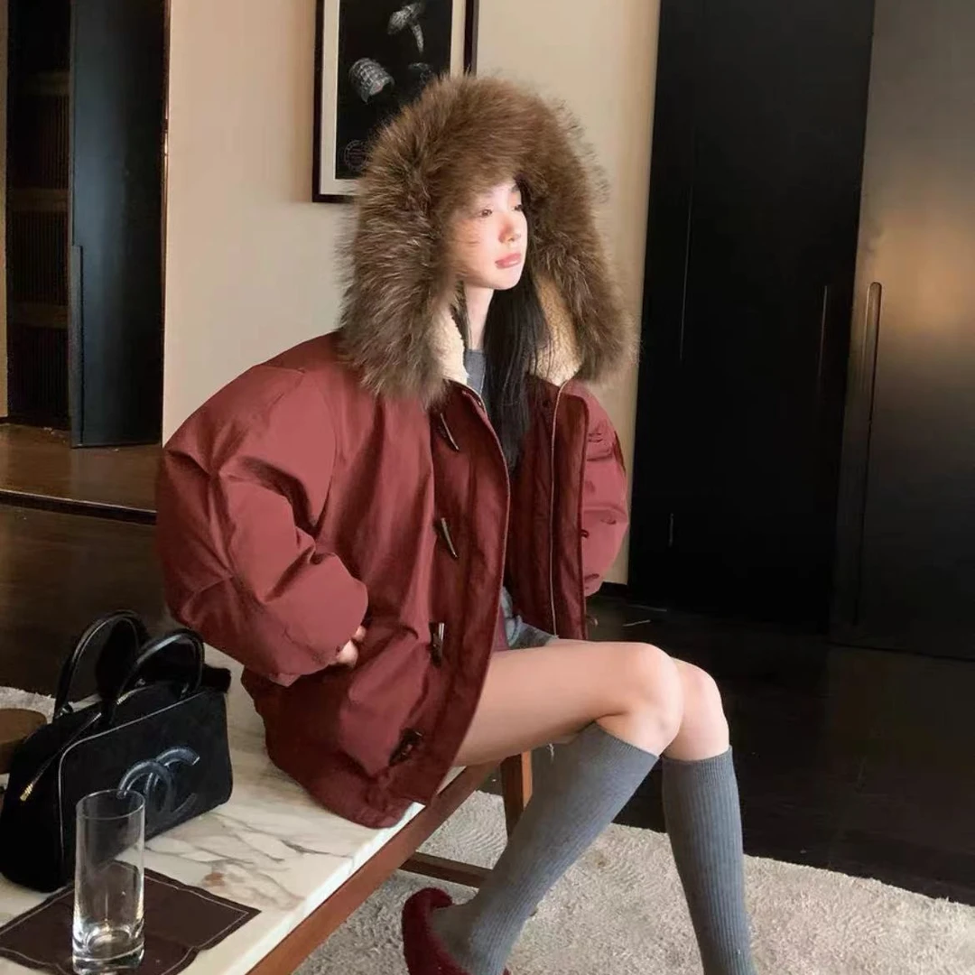 大毛领女童加厚外套1113