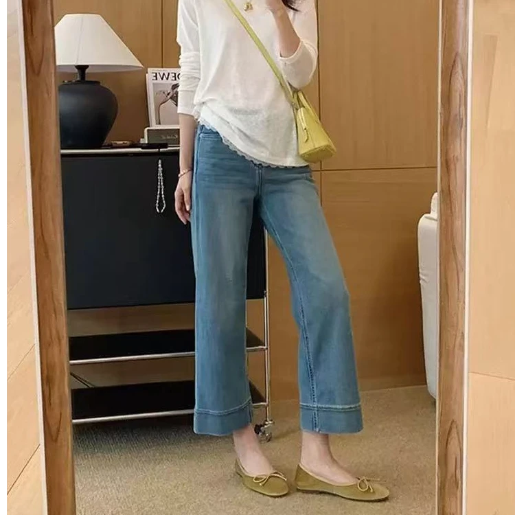 A-09(起) 新款 秋冬款奶奶裤13行牛仔裤阔腿2025新款牛仔裤女裤