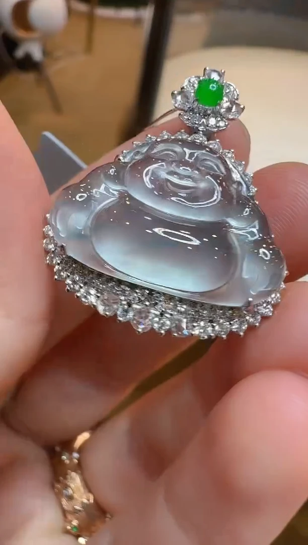 翡翠18K金镶嵌吊坠(不含链)多样性团购发一件