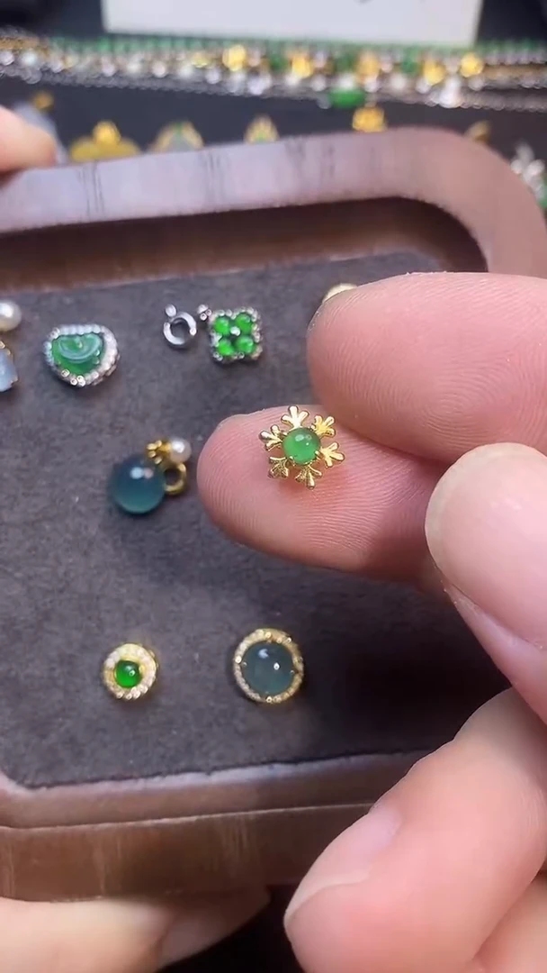 吊坠(不含链)银S925镶嵌翡翠@*斌·