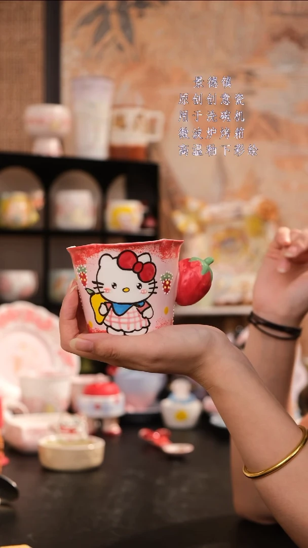 摆件景德镇手工手绘设计师款