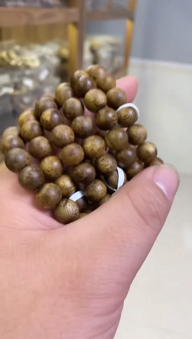 【闪购商品】沉香手串莺歌绿圆珠单圈1.0+多样性发其一