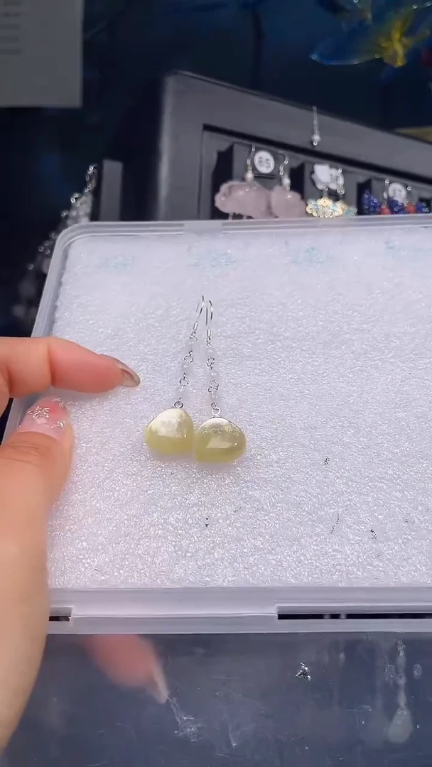 银S925镶嵌耳饰紫晶?****⁹爱痴豆豆