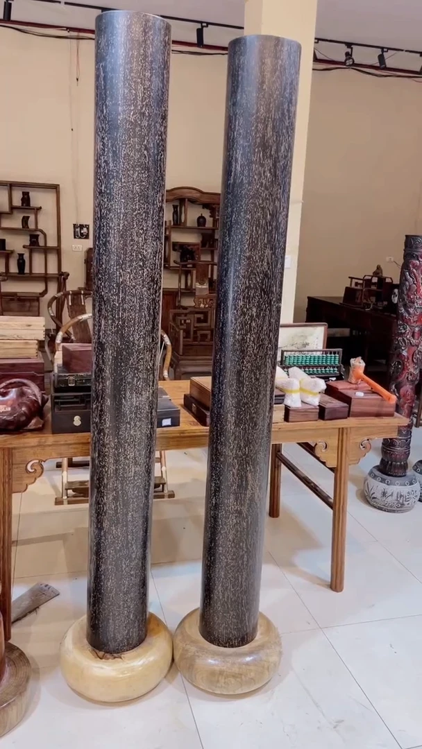 木忍珍藏老货...紫檀..一对风水住