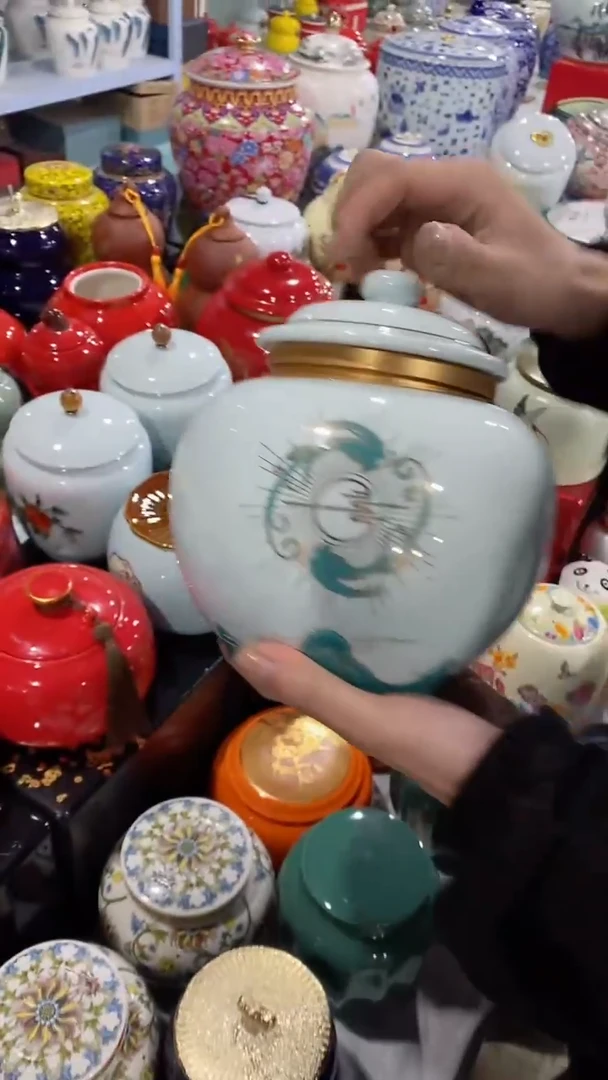 【闪购商品】罐陶瓷茶叶罐存茶罐密封罐红茶绿茶储存罐