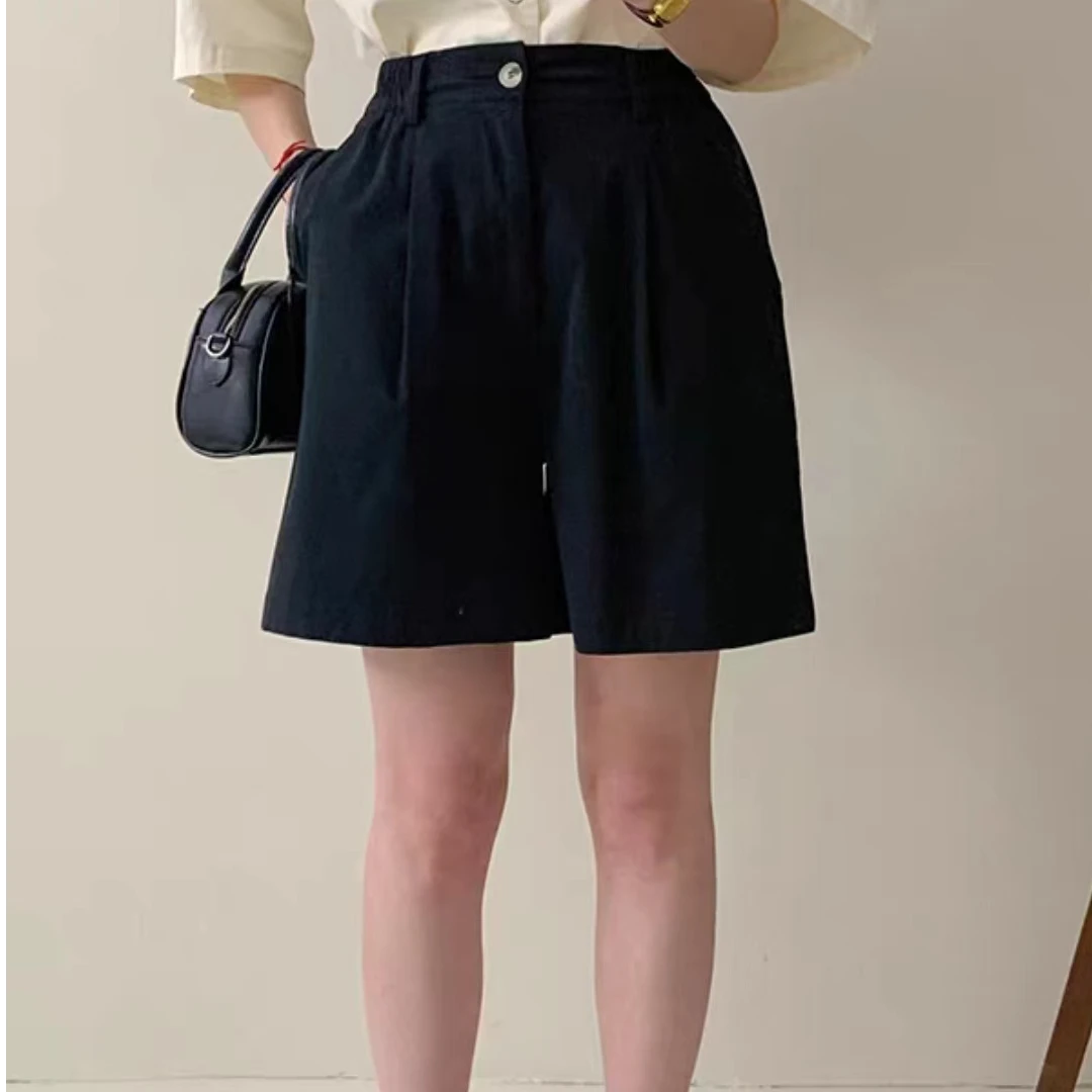 【艾萱萱】Q8806款高腰百搭休闲短裤  图片与实物不符约44