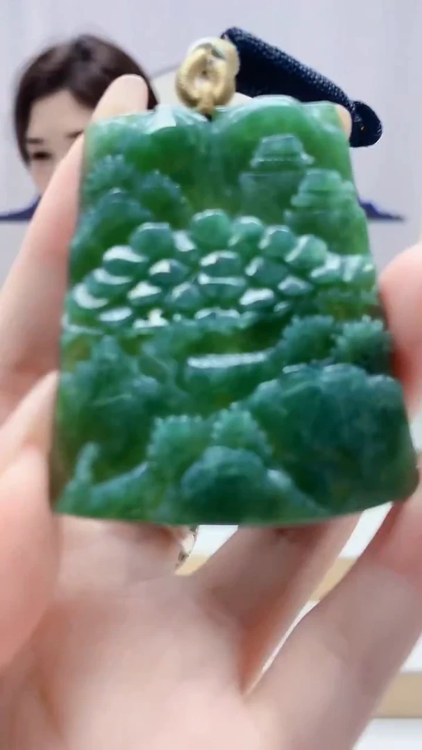 未镶嵌定制翡翠4829DD-毛货挂件66