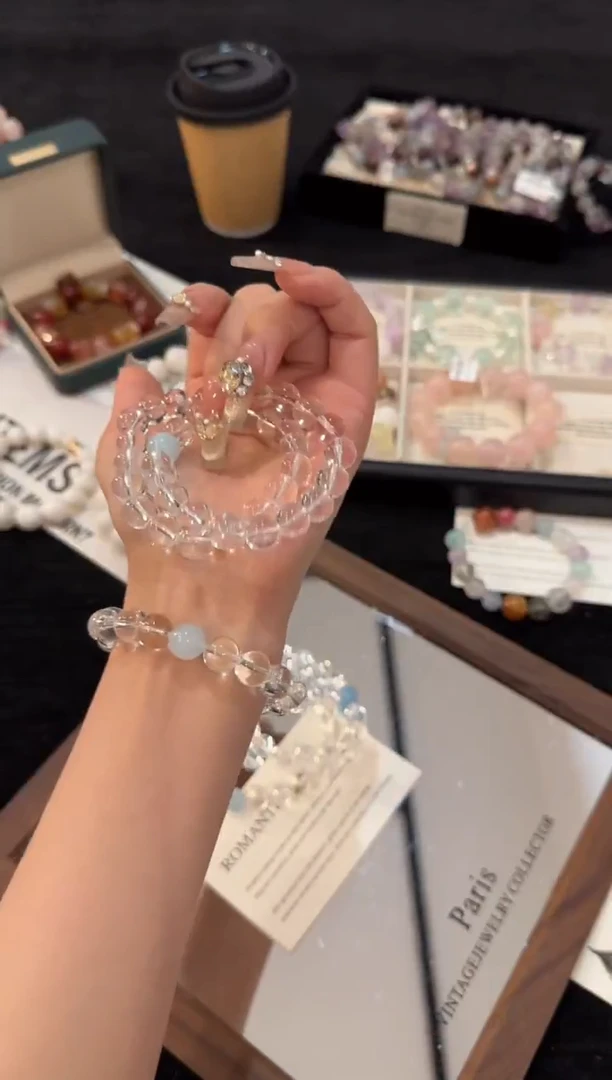 合金手链水晶白水晶x2979