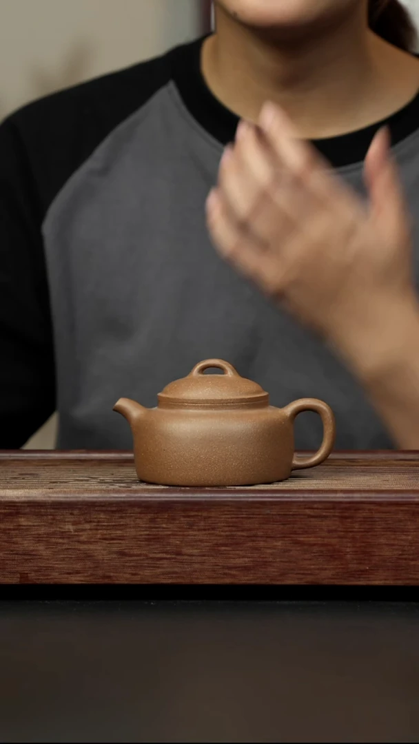 紫砂茶壶芝麻绿 过桥井栏