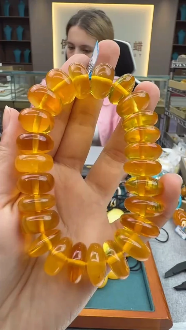 手链琥珀未镶嵌29秒拍号 假一罚三