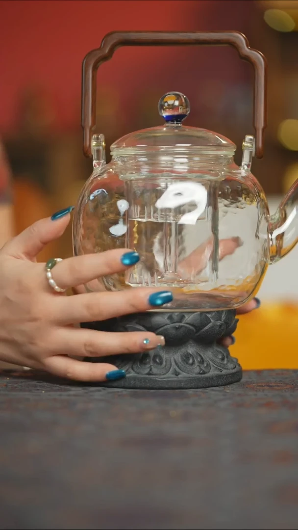 玻璃手工艺品鸿运提梁壶