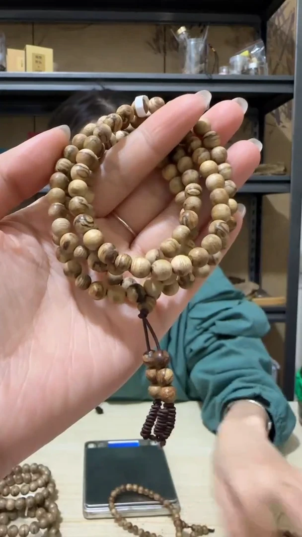 【闪购商品】沉香手串10号达拉干虎斑纹野料多圈卡6 9克+