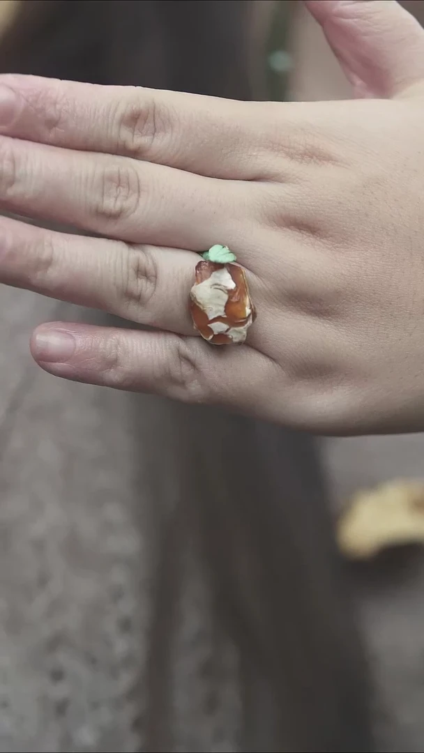 未镶嵌琥珀戒指蜜蜡戒指