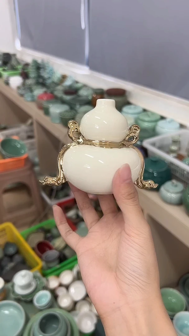 龙泉云间青瓷小米茶器