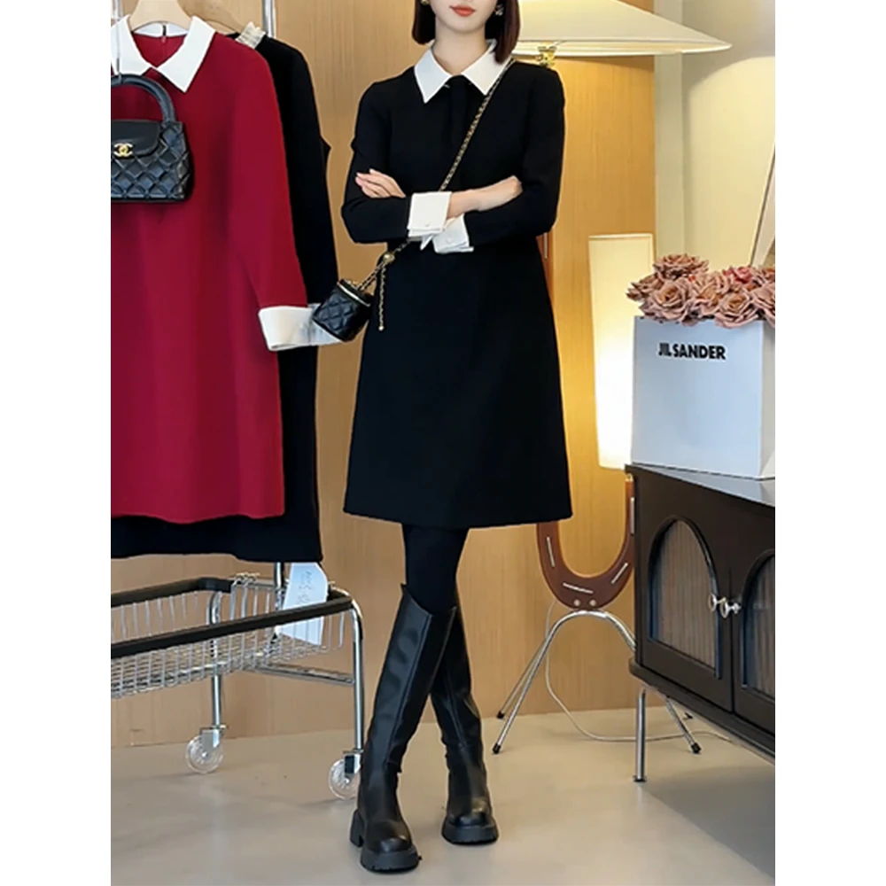 【程总专属】 精致法式赫本风假两件连衣裙