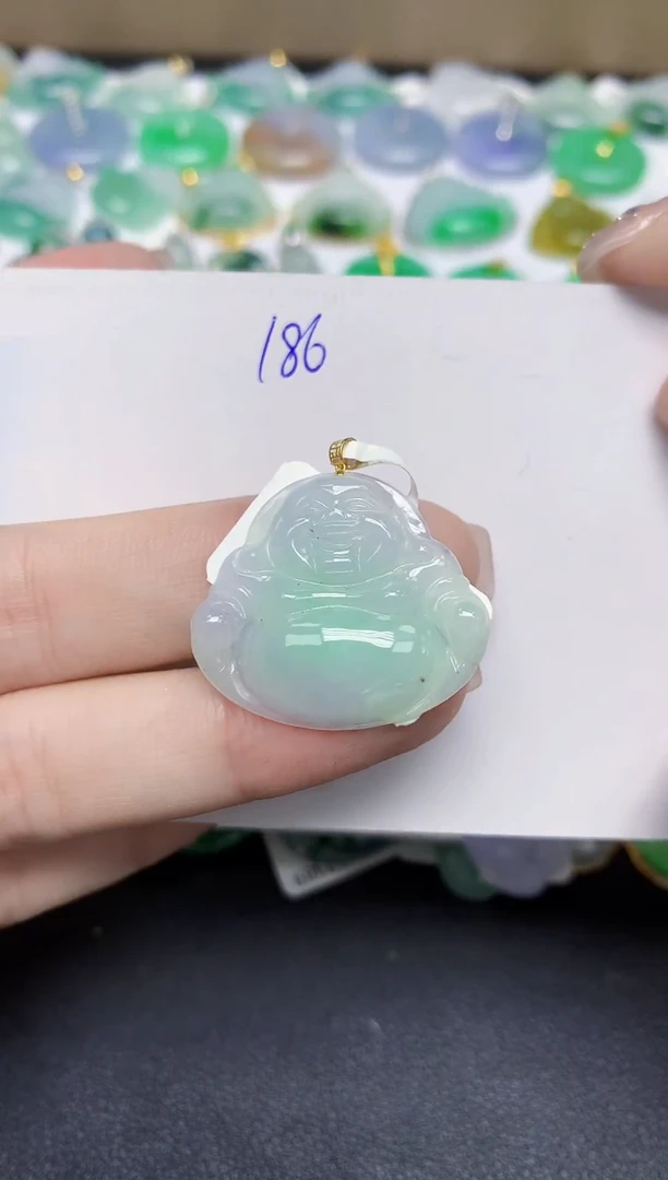 颈饰18K金镶嵌翡翠天然缅甸翡翠A货翡翠百元以上9元证书费自理