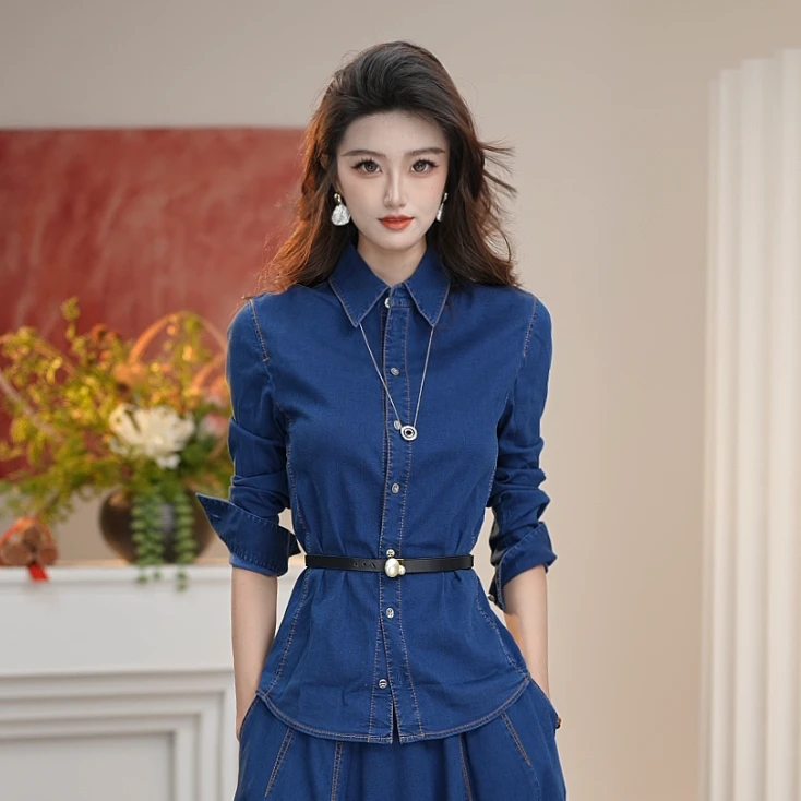 AMASS/阿玛施25春夏新款衬衣简约气质长袖上衣长袖衬衫女530017