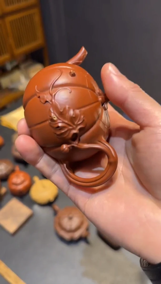 茶壶紫砂锦**心南瓜紫砂壶花器