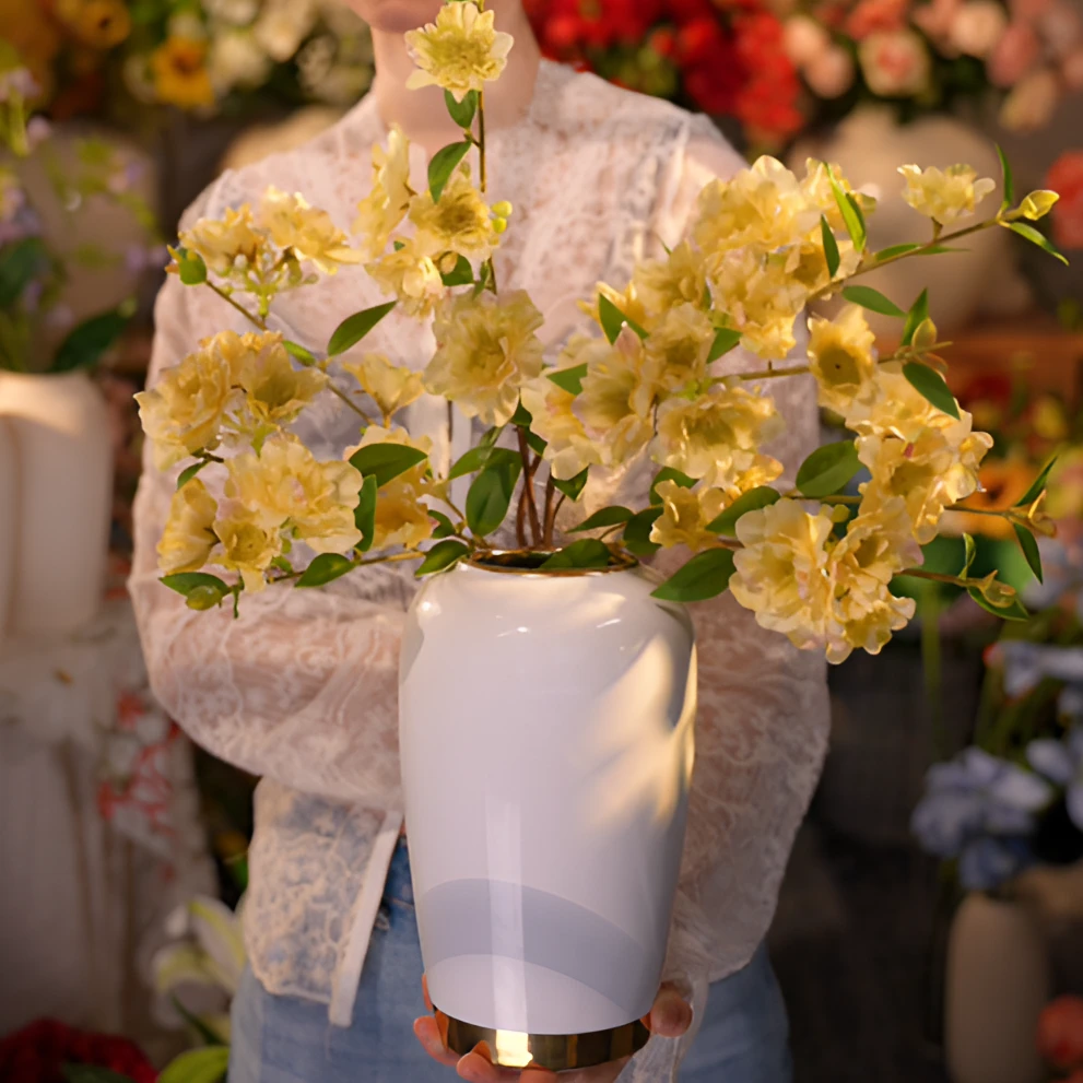 春海棠花 黄色 春色餐桌花 简约田园风 仿真花