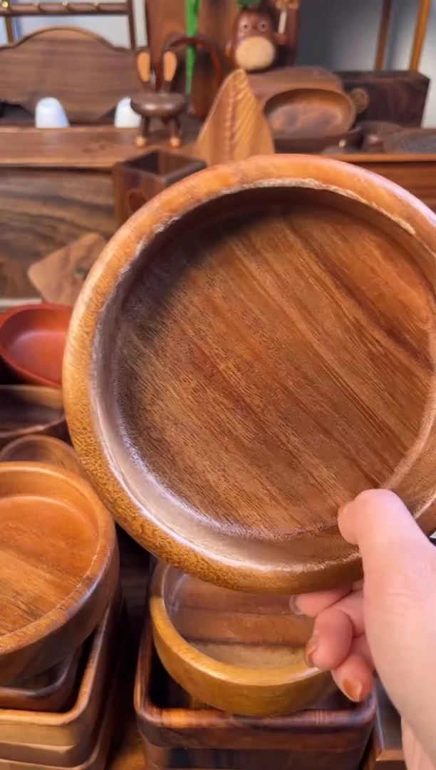 木大微瑕  圆形方钵    无售后