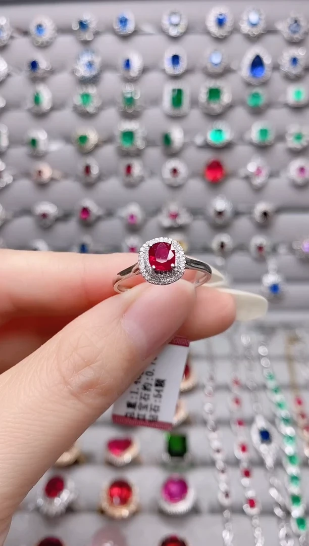 【闪购商品】红宝石18K金戒指18K金镶嵌1