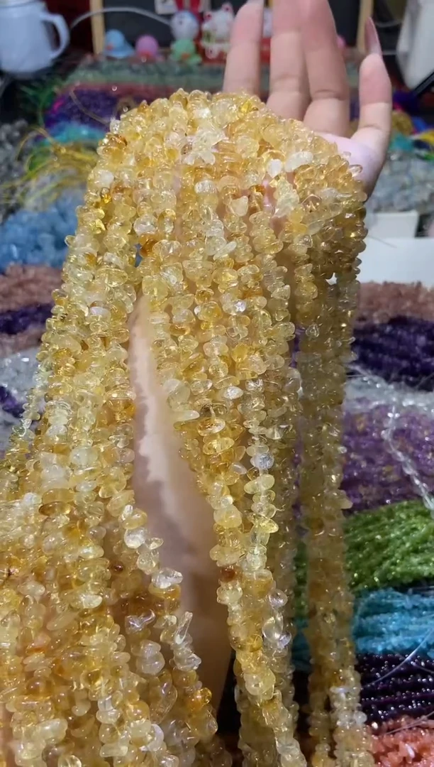 水晶珠宝半成品未镶嵌黄水晶