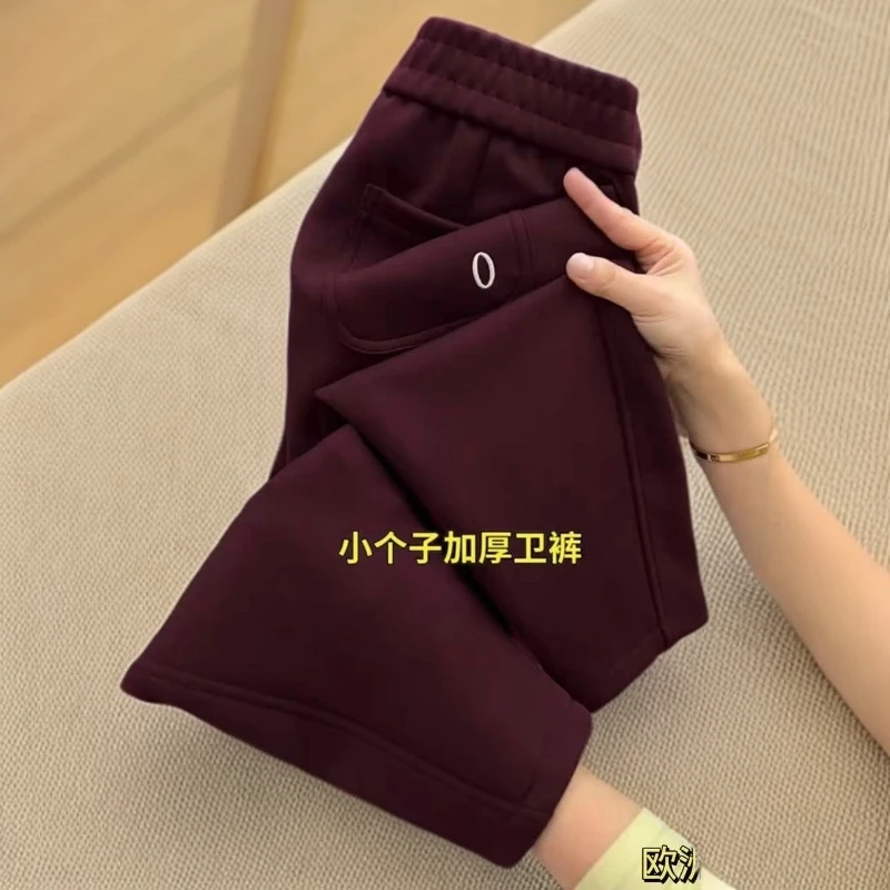 小个子高腰加厚休闲裤百搭遮肉哈伦萝卜裤秋冬卫裤显瘦女休闲裤