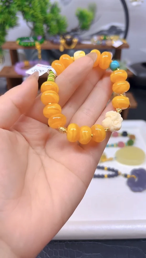 未镶嵌蜜蜡手链S659