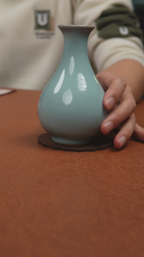 【闪购商品】杯汝州原产地原矿釉仿古玉壶春瓶