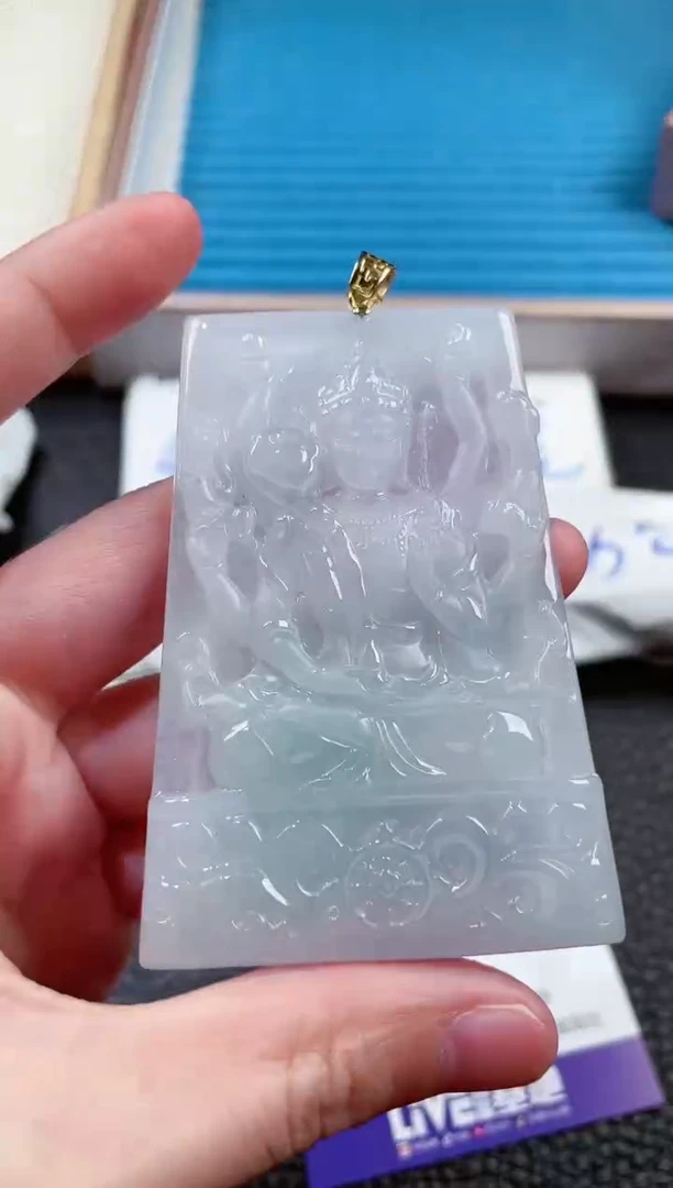 【闪购商品】翡翠颈饰18K金镶嵌00005711千手