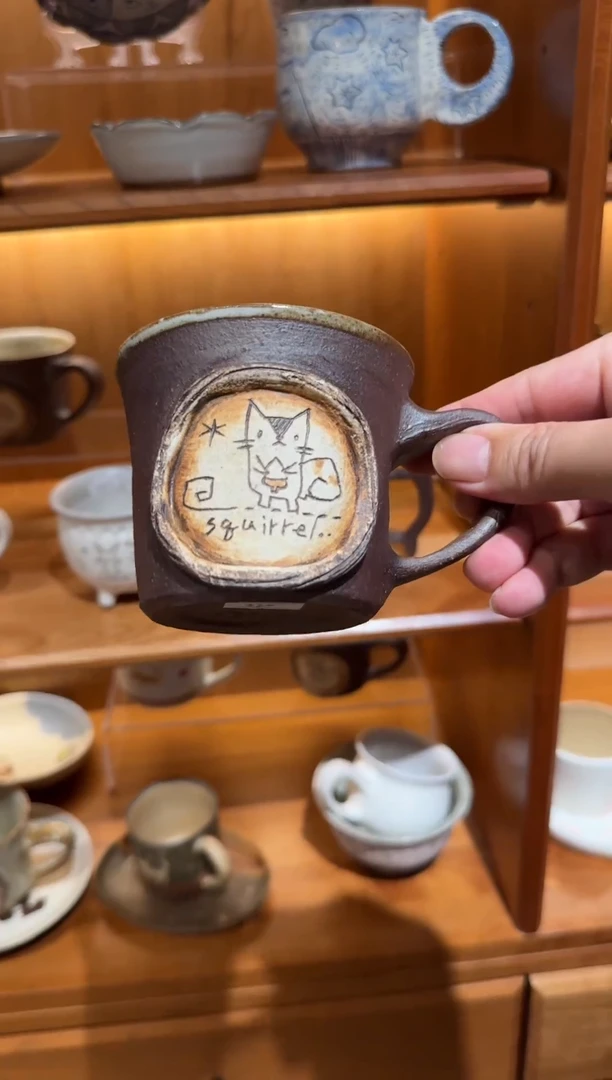 陶日本陶艺手作作家器物白石真理马克杯