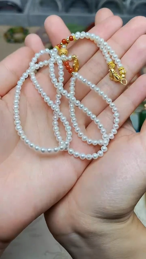 未镶嵌淡水珍珠颈饰珍珠万能链06